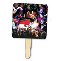 Custom Full Color Digital Stock Square Hand Fan